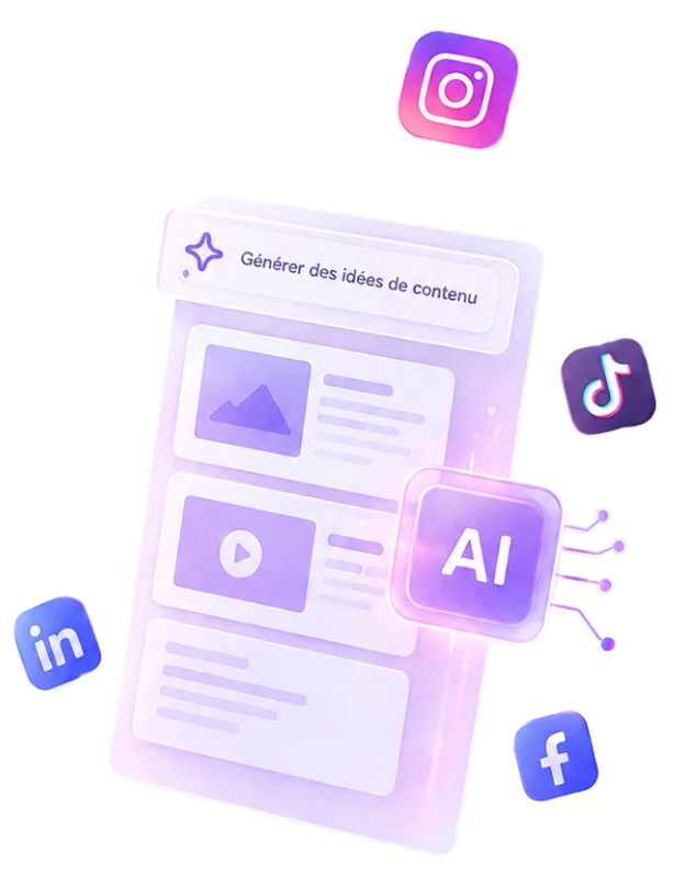 L’IA génère des idées de contenus pour les réseaux sociaux